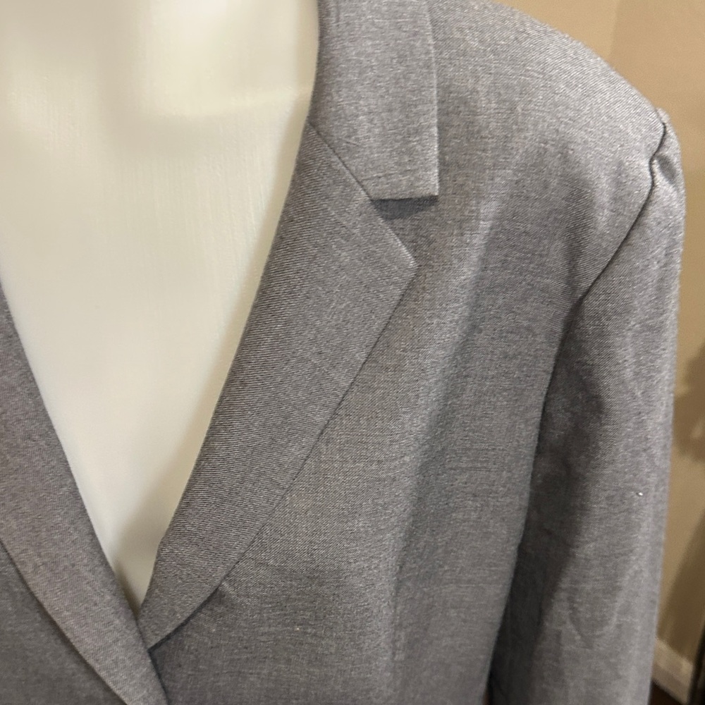 J. Crew Gray Two-Button 100% wool lined Blazer - image 2